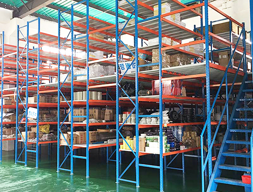 shelving supported mezzanine
