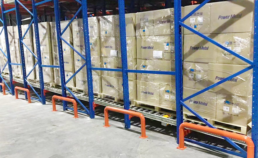 Warehouse shelves intensive cold storage racks