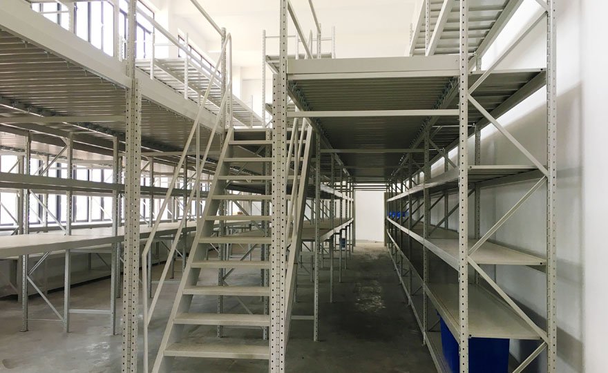 Shoe factory warehouse rack, with attic rack super fit