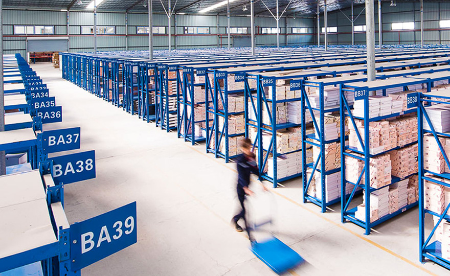 Is the back-to-back layer board rack stable for storing fabrics?