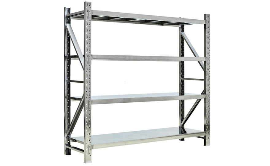 What is the maximum load capacity of the stainless steel shelves in the cold storage?