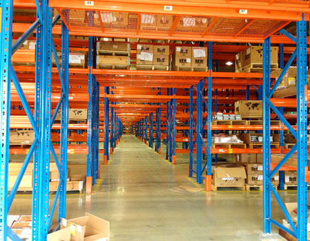 German SEW heavy-duty pallet racks