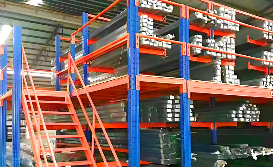 Can the cantilevered shelves in the attic only be accessed and stocked by manual means?