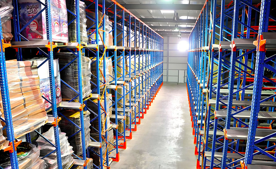 What is the production cycle for the three-dimensional warehouse shelves?