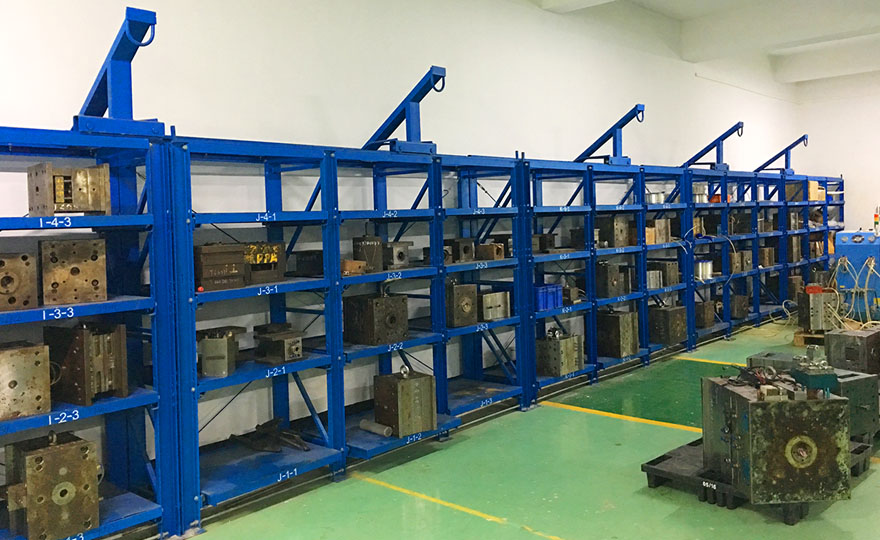 What else can be used to store and retrieve goods with heavy-duty shelves besides forklifts?