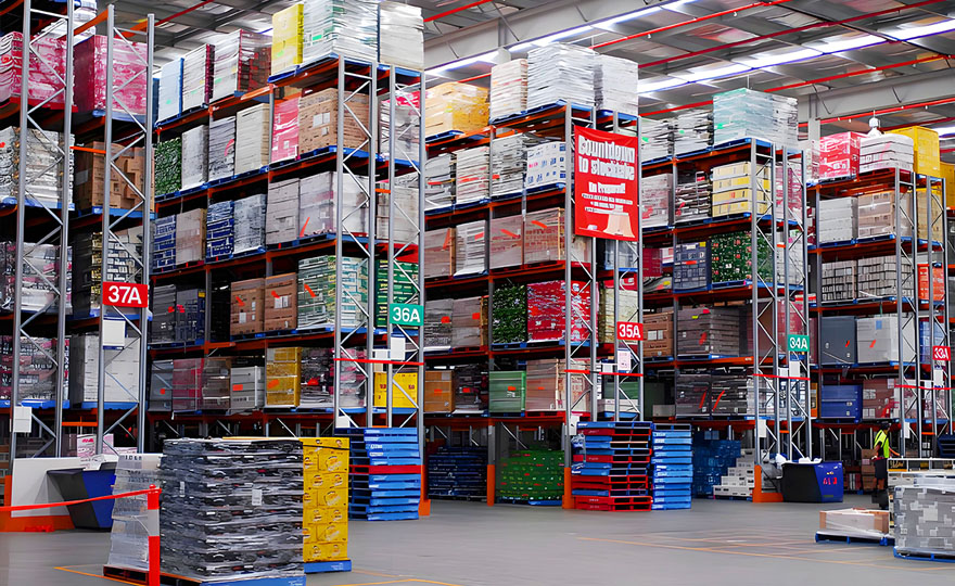 Which types of pallet racks allow for free selection of goods?