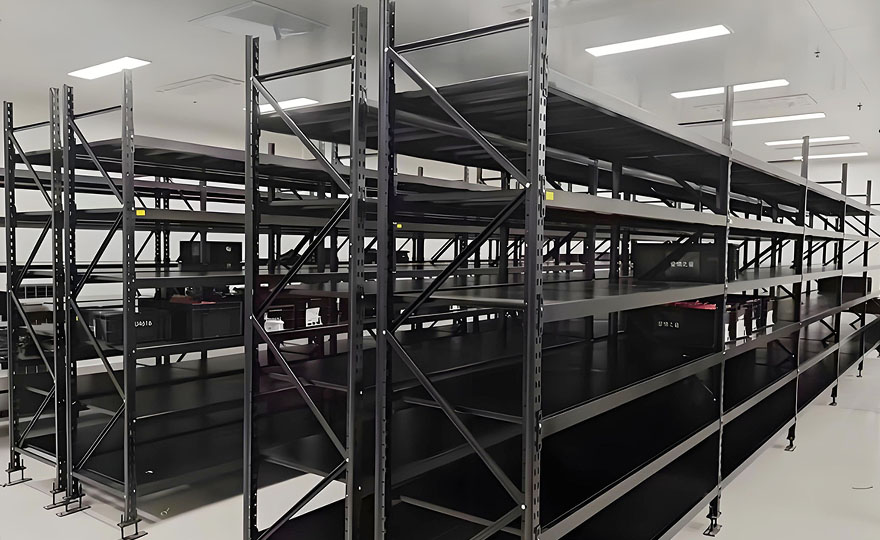 Is the frame of the lightweight shelves in the factory warehouse detachable?