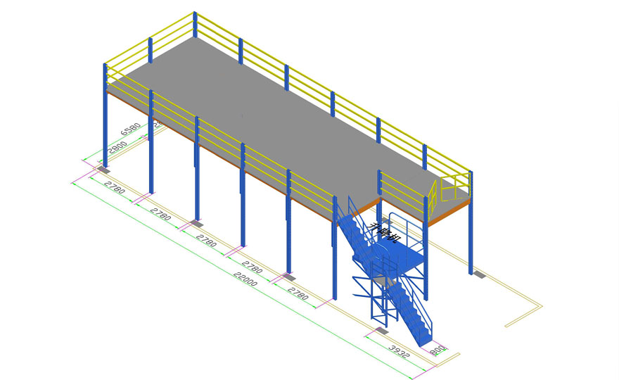 What kind of goods is the platform-style shelving suitable for storing?