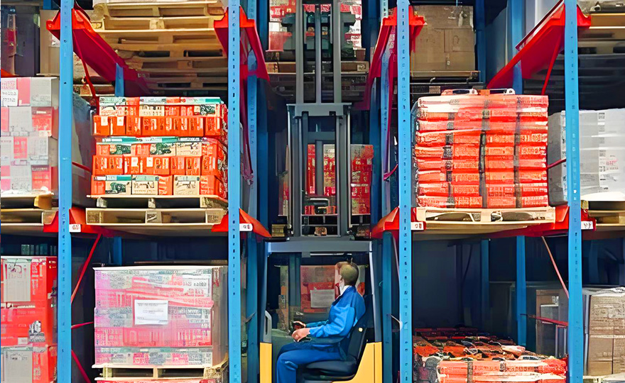 What is the wholesale price of the through-type shelves?