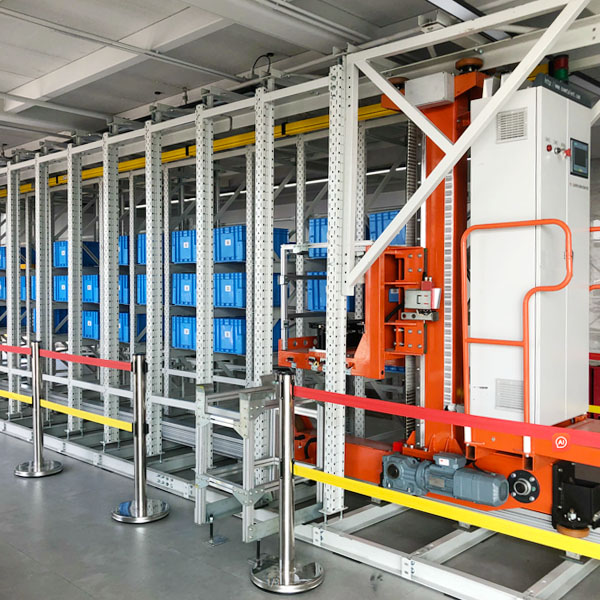 Automated warehouse rack