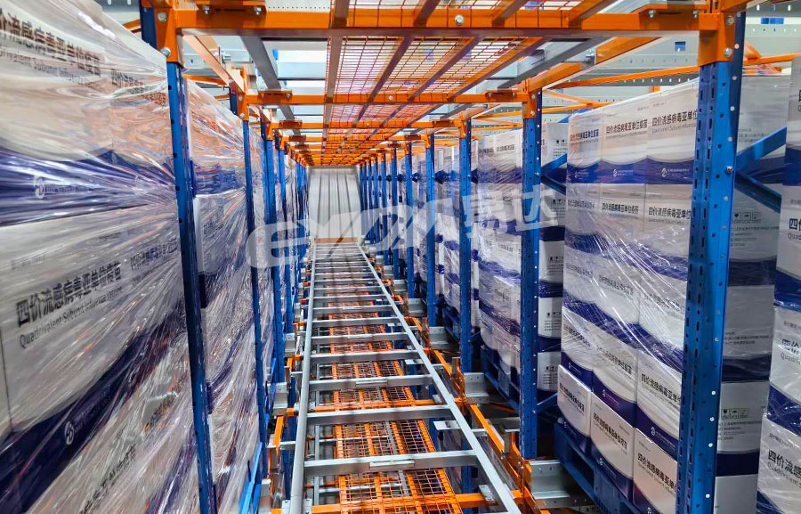shuttle car vertical storage rack