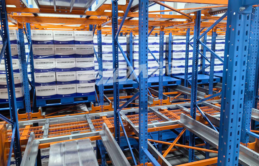 shuttle car vertical storage rack