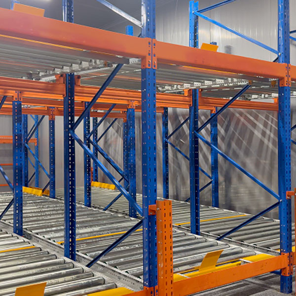 Sliding door cold storage rack