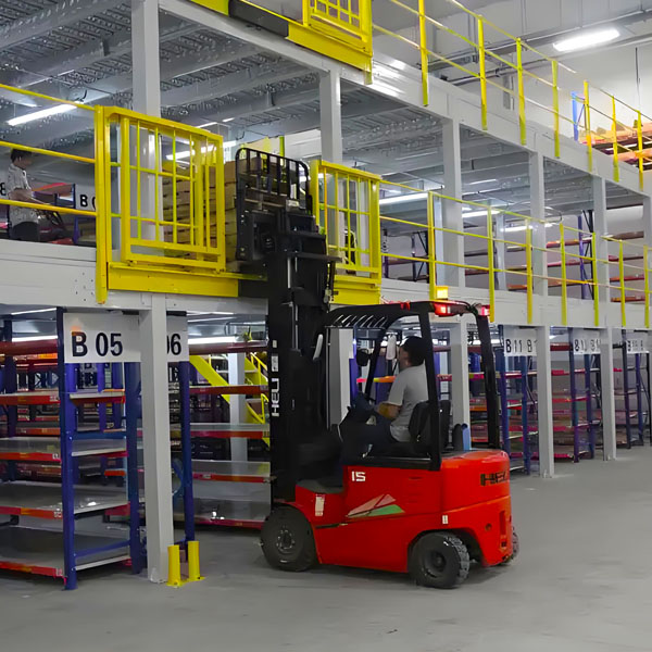 warehouse shelving steel platform 