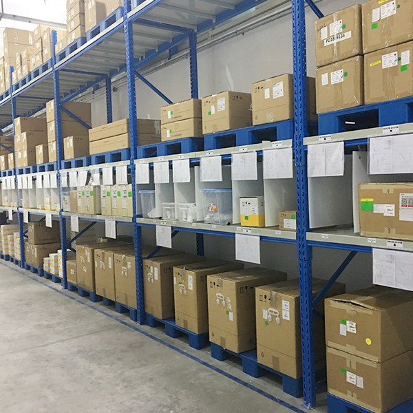 pharmaceutical warehouse shelves